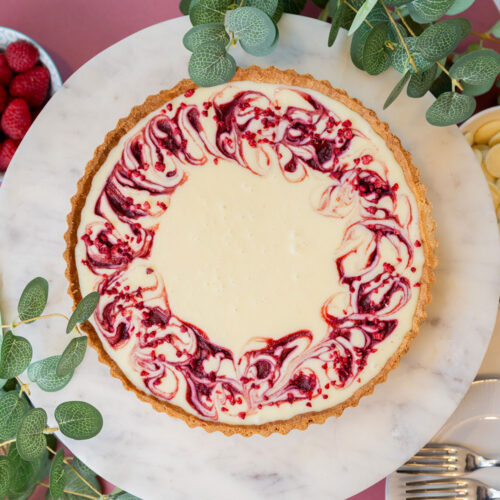 White Chocolate and Raspberry Tart